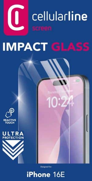 CellularLine Impact Glass für Apple iPhone 16E (61094)