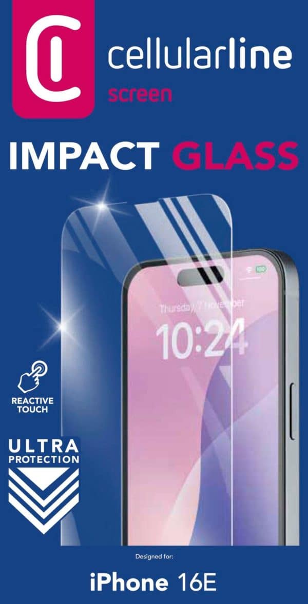 CellularLine Impact Glass für Apple iPhone 16E (61094)