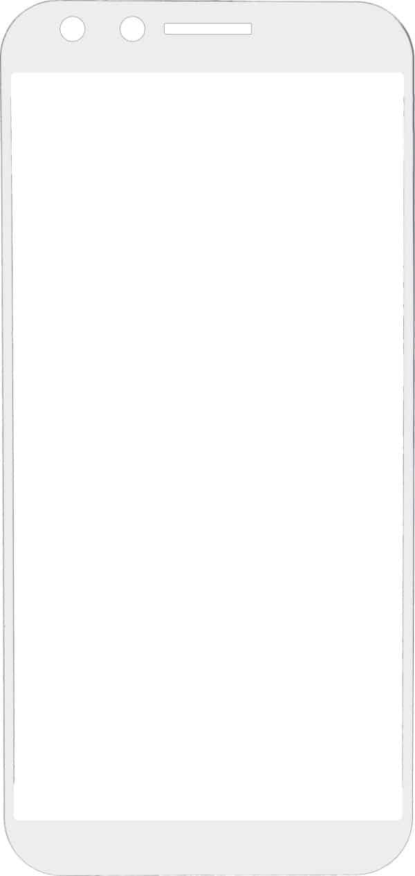 Gigaset DISPLAY HD Glass Protector für Gigaset GS100 Frame White Schutzglas