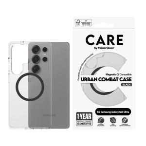 PanzerGlass CARE by PanzerGlass® Flagship Case Transparent Urban Combat m. Schwarz Qi Samsung Galaxy S25 Ultra