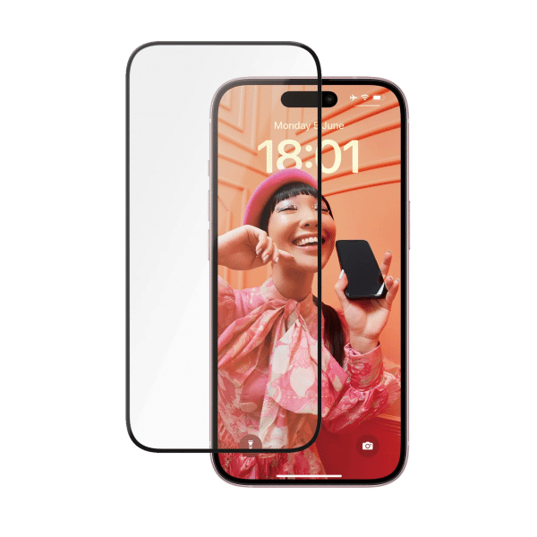 PanzerGlass Ceramic Protection for iPhone 15 | Ultra-Wide Fit m. EasyAligner