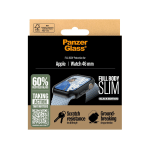 PanzerGlass Screen Protector Snappie Full Body Slim Black Apple Watch 10 46mm