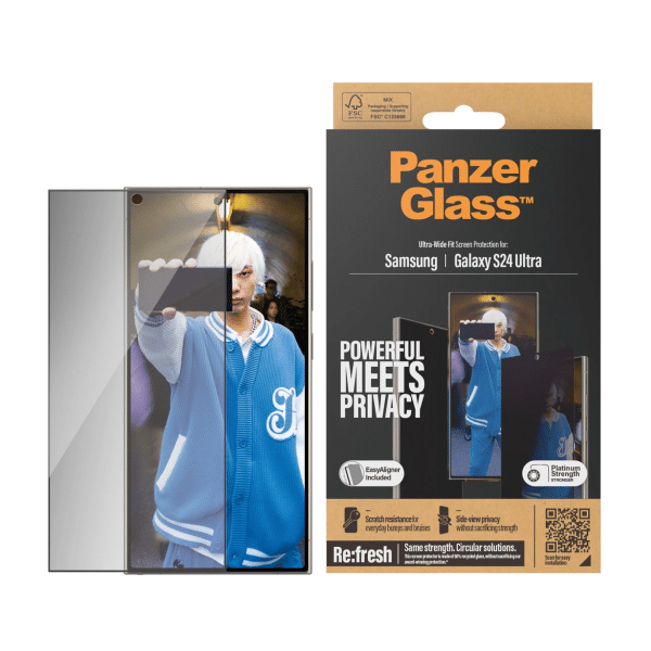 PanzerGlass ScreenPro Schutzglas mit Sichtschutz für Samsung Galaxy S24 Ultra