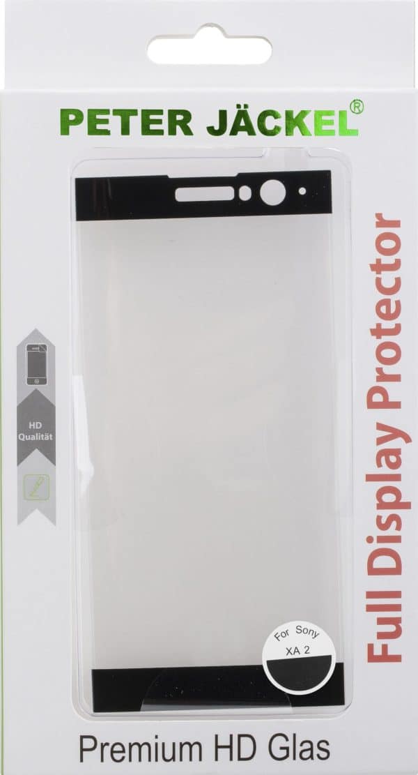 Peter Jäckel FULL DISPLAY HD Glass SUPERB PLUS für Sony Xperia XA2 schwarz Schutzglas