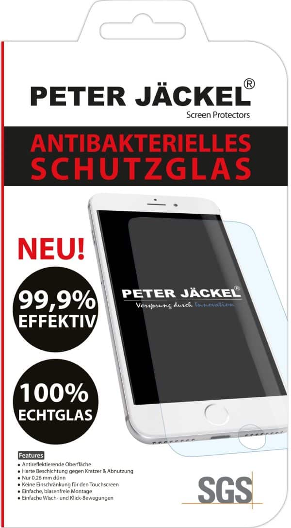 Peter Jäckel HD Glass Antibakteriell für iPhone XS / 11 Pro Schutzglas