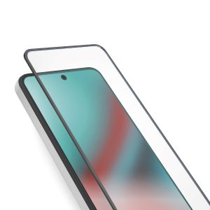 SBS Hülle aus gehärtetem Glas mit schwarzen Silikonrändern für Motorola G14