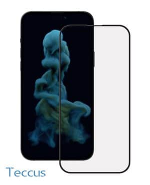 Teccus Fullscreen Displayschutzglas für iPhone 14 Pro Max
