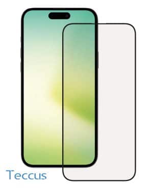 Teccus Set 2.5D FullScreen Displayschutzglas für iPhone 15 Plus