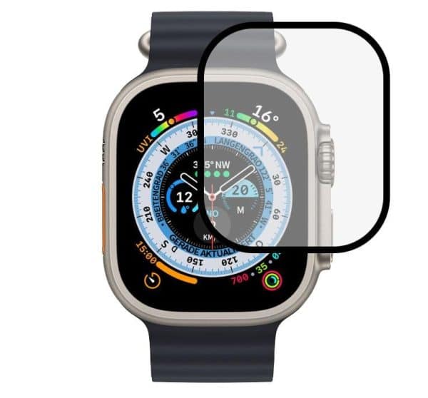 Vivanco 2.5D FullScreen Displayschutzglas für Apple Watch Ultra