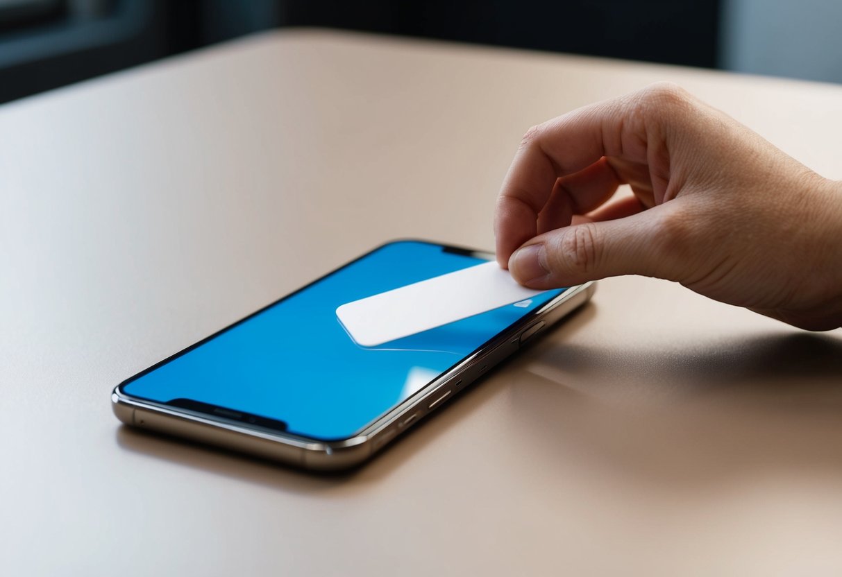 Luftblasen unter der Folie beim Handy entfernen - So geht's